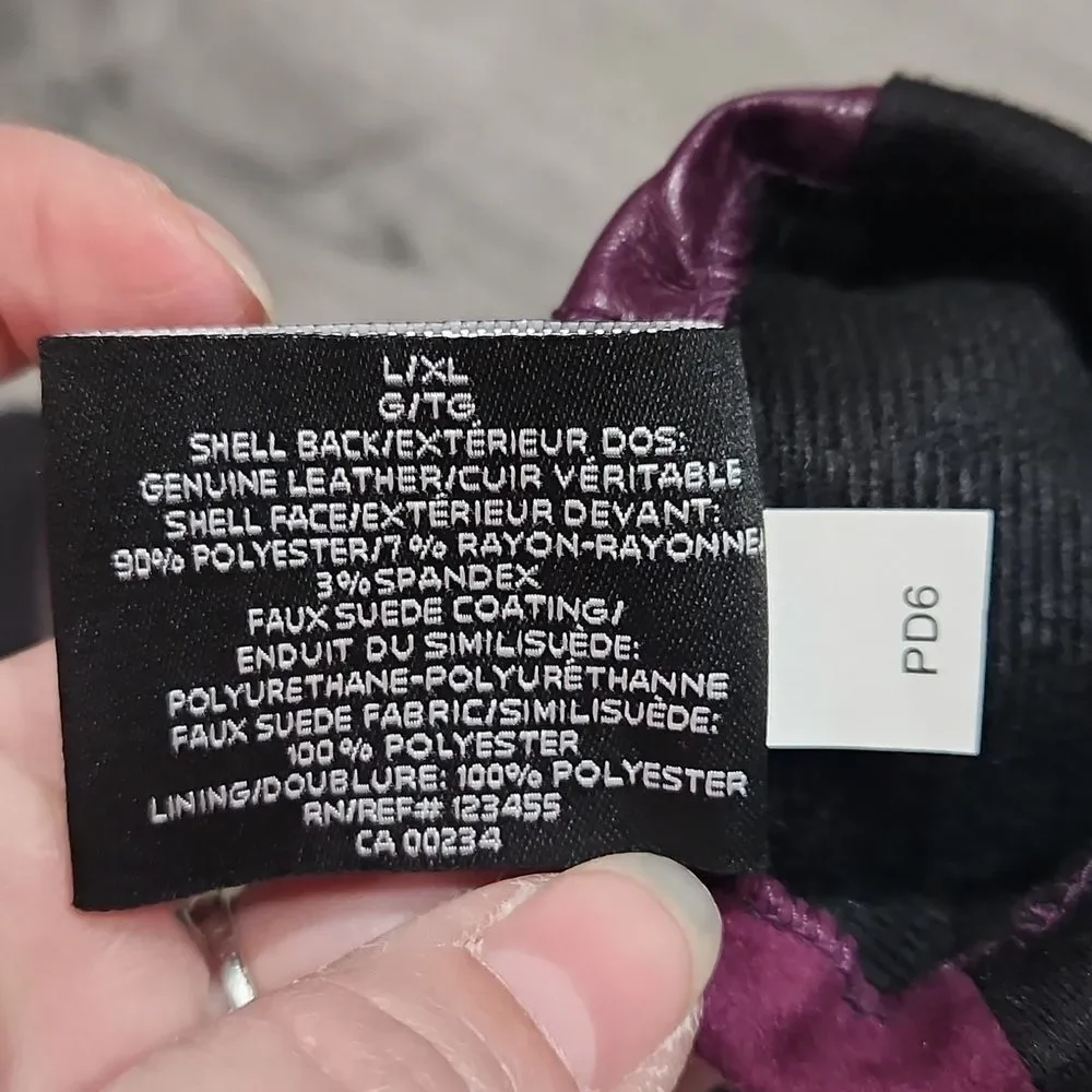 EUC Lord&Taylor Eggplant Purple Suede&Lamb Leather Driving Gloves